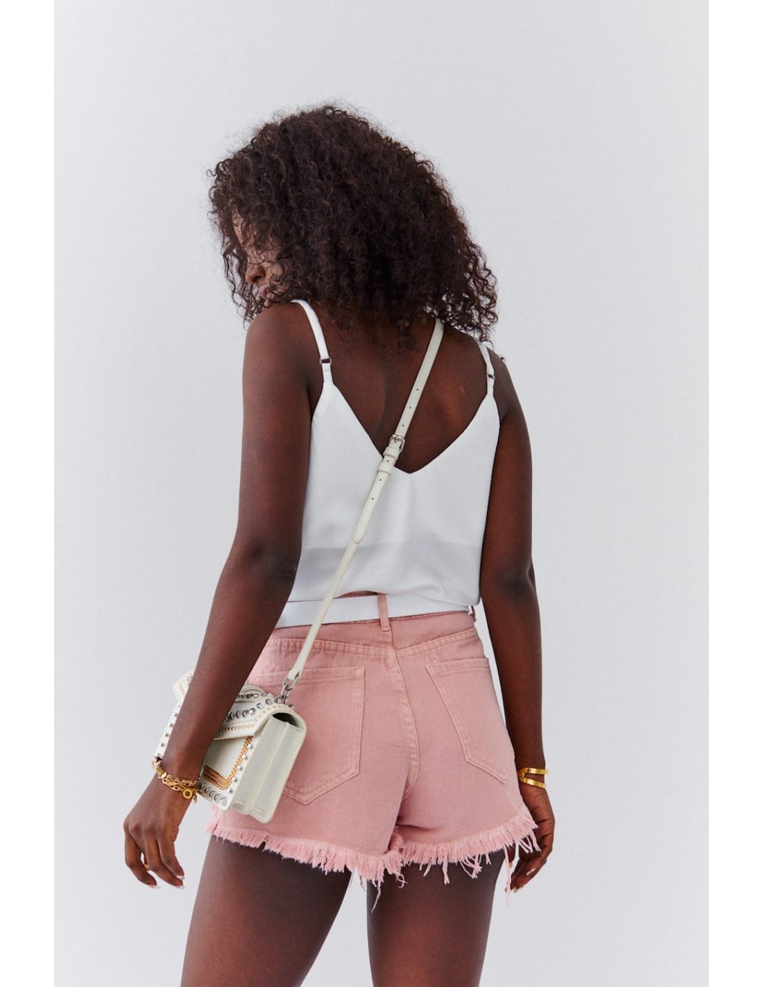 Pink denim shorts 6300 - Online store - Boutique